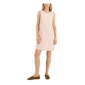 EILEEN FISHER Womens Pink Unlined Pullover Sleeveless Shift Dress Petites PL